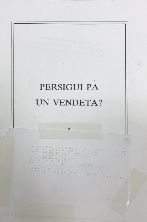 PERSIGUI PA UN VENDETA ?